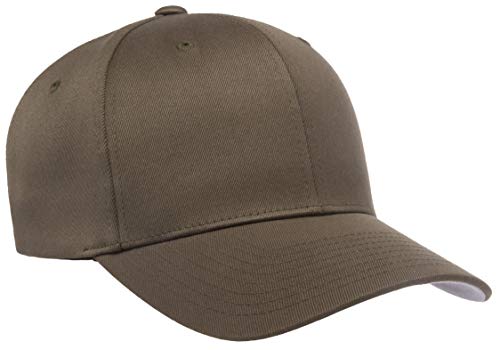 Flexfit Men's Athletic Baseball Fitted Cap - color: Brown, size: Small-Medium
