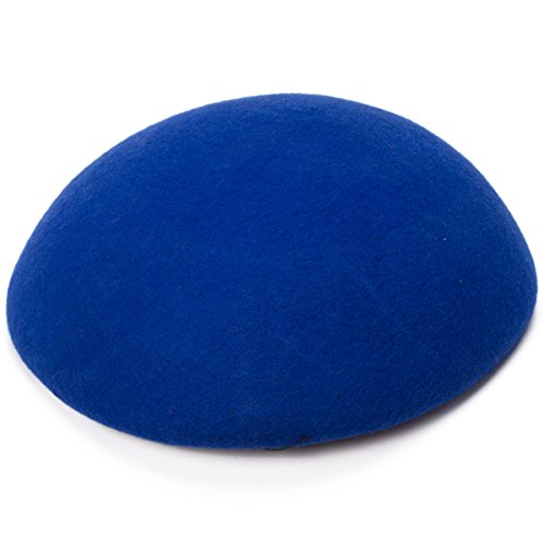 Cute Wool Felt Pillbox Hat Millinery Round Fascinator Base Craft Supply A048 - color: Royal Blue