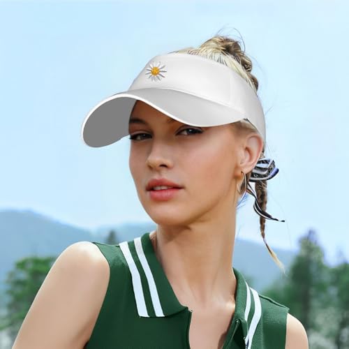 Embroidered Pickleball Visor Men Women,Gifts for Pickleball Lovers - color: White, style: Pickleball Flower