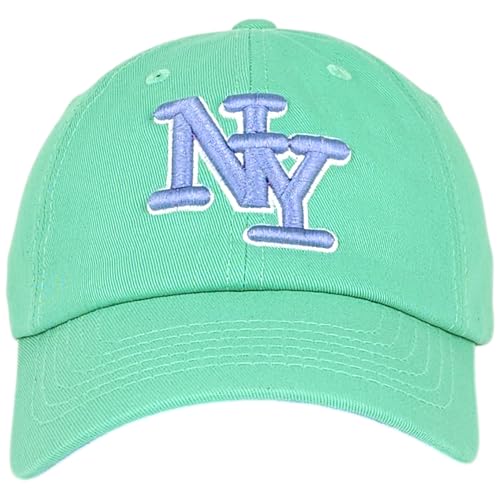 NY 3D Embroidered Dad Hat - New York Baseball Cap - color: Mint Lavender