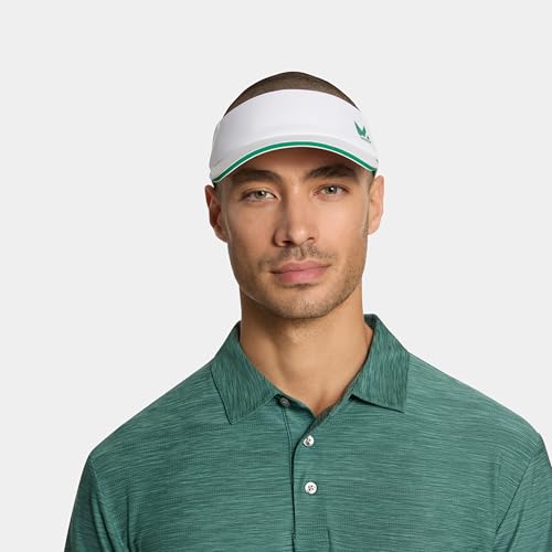 MISSION Structured Cooling Visor - Unisex Cap for Tennis, Golf & Running - Lightweight & Durable - color: White