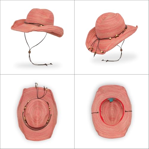 Sunday Afternoons Sunset Hat UPF 50+ Western Women's Sun Hat - color: Teaberry, size: Medium