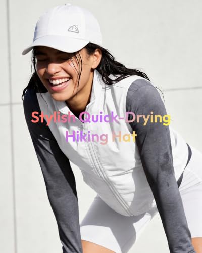 Jeasona UPF 50+ UV Protection Running Hat for Women, Lightweight Quick Dry Packable Sun Protection Baseball Cap - color: White