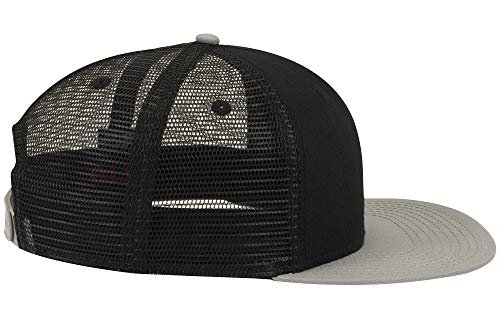 OTTO SNAP Hawaiian Pattern Square Flat Visor 6 Panel Pro Style Snapback Hat - color: Gry/Blk/Blk