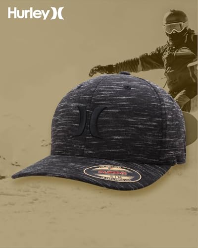 Hurley Mens Baseball Cap Moisture-Wicking Textured Fitted Baseball Hat