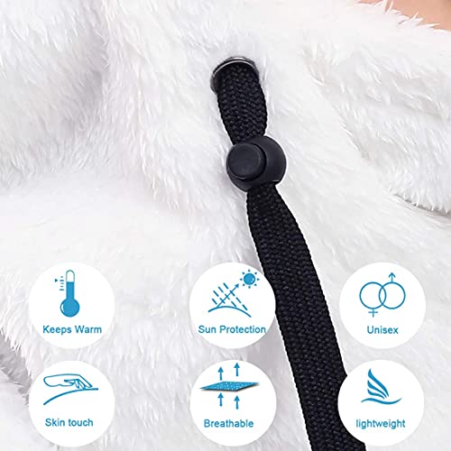 Shy Velvet Wind-Resistant Sherpa Hood Fleece Balaclava Winter Ski Mask - color: White