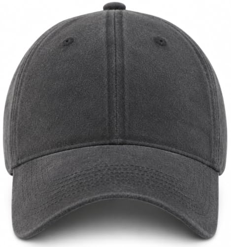 Vintage Washed Cotton Baseball Caps Men Women Adjustable Unstructured Low Profile Dad Hat - color: 1p-darkgrey