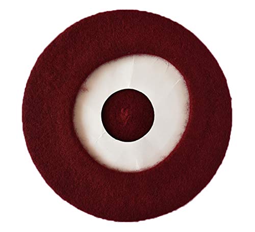 Kids Girls Boys Solid Color Classic French Style Beret Beanie Hat - color: Wine Red