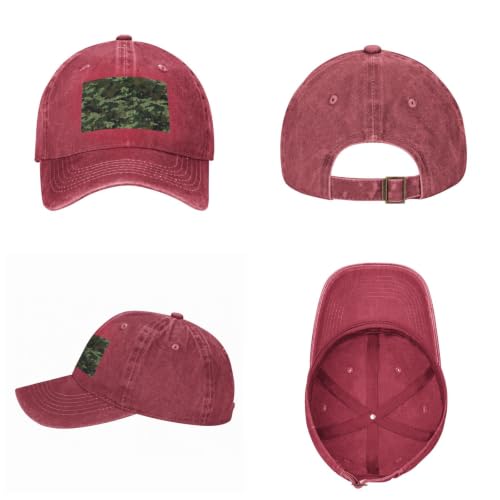 Vintage Washed Baseball Cap for Men Women Adjustable Golf Dad Hat Black - color: Red