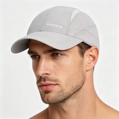 Cmonie 3Pcs Quick Dry Baseball Hat Breathable Sport Cap - color: 3pcs-black&white&gray-c