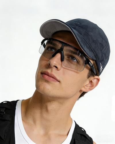 CLAPE Camo Short Brim Hat for Men, Shapeable Packable Outdoor Sport Cap - color: Clsb04-blue