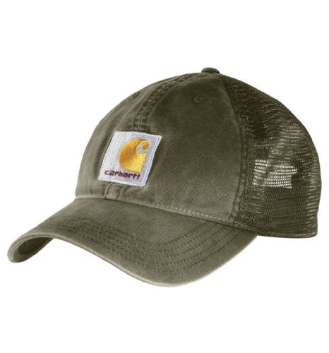 Carhartt Men's Buffalo Sandstone Meshback Cap - color: Army Green