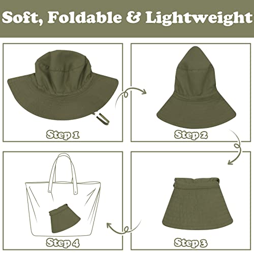 Sarfel Baby Sun Hat Summer Baby Boy Hats UPF 50+ Sun Protection Toddler Hat Bucket for Baby Girl Adjustable Kid Cap - color: B Army Green, size: 0-6 Months