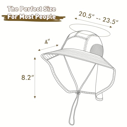 Tirrinia Neck Flap Fishing Safari Cap for Men - color: Leaf Woodland Camo