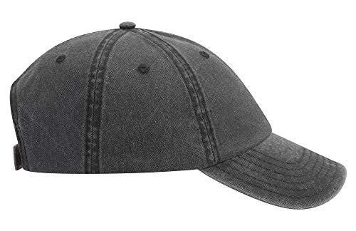OTTO Garment Washed Pigment Dyed Cotton Twill 6 Panel Low Profile Dad Hat - color: Char. Gray