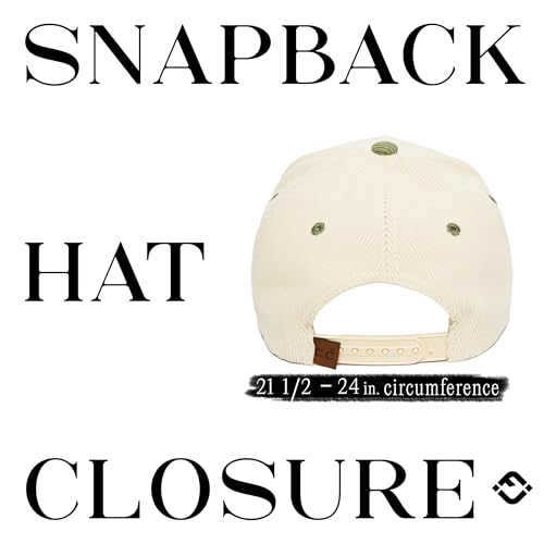 Funky Junque Blank Corduroy Snapback Hat - color: Sage/Beige