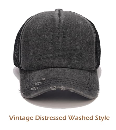 Lisianthus 2 Packs Vintage Washed Baseball Cap Unisex Mesh Dad Hat - color: Set 4