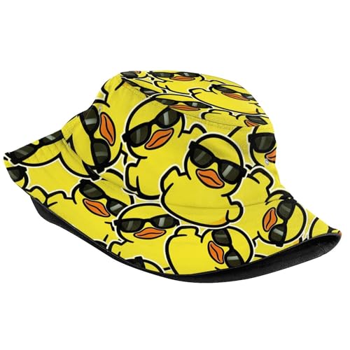 Bucket Hat Funny Duck Fisherman Hat Travel Beach Sun Hat Outdoor Cap for Men Women Adults - color: Funny Arrogrant Ducks