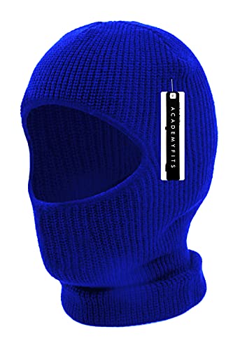 Quality Full Face Knit Ski Mask Beanie Men Women Unisex One Hole Three Hole Winter Headwear Face Mask Protection - color: One Hole Royal
