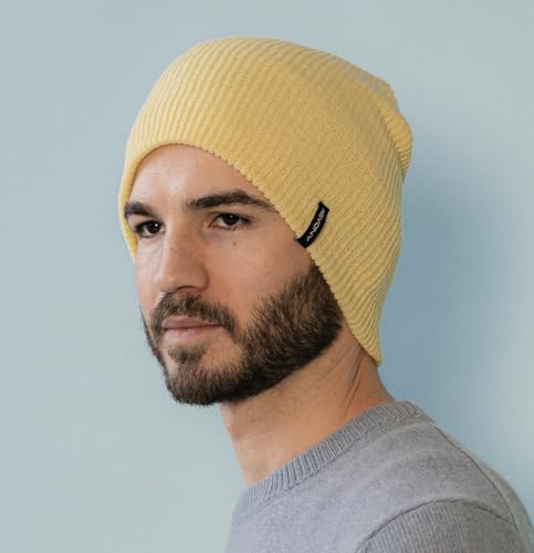 Essential Knit Beanie – Soft, Lightweight Comfort in Fun Colors - color: Banana