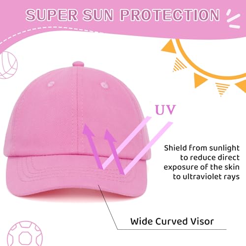 Durio Toddler Baseball Hat Cotton Baby Cap for Boys Girls 1-5T - color: Dark Pink, size: 12-24 Months