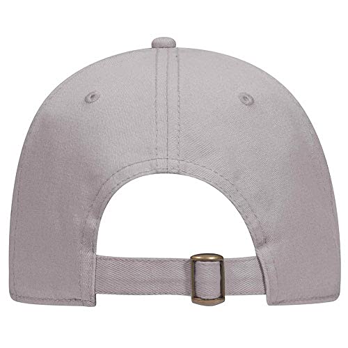 Ashen Fane 6 Panel Low Profile Garment Washed Superior Cotton Twill Dad Hat with Buckle - color: Gray