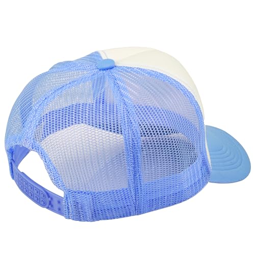 Gelante 12 Pcs Sublimation Blank Trucker Hats - 5 Panel Mesh Snapback Baseball Cap Bulk - color: Whitelightblue