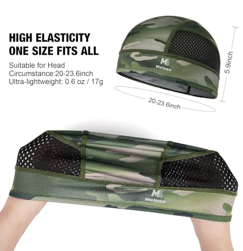 MELASA Cooling Skull Cap Breathable Sweat-Wicking Under Helmet - color: Camouflage Army Green