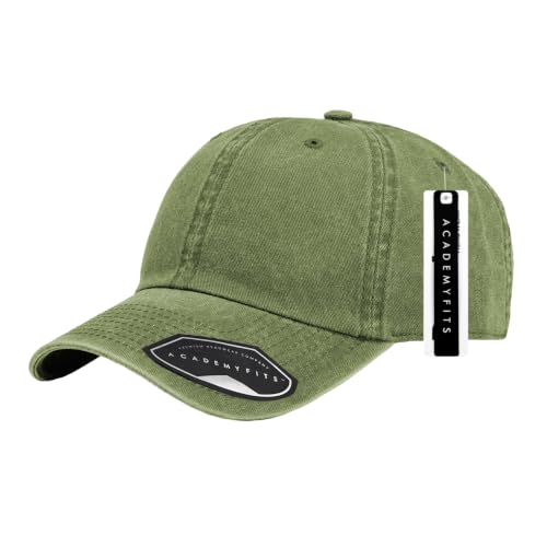6 Panel Cotton Washed Dad Hat Strapback Baseball Cap #H2011PB - color: Olive #H2011pb