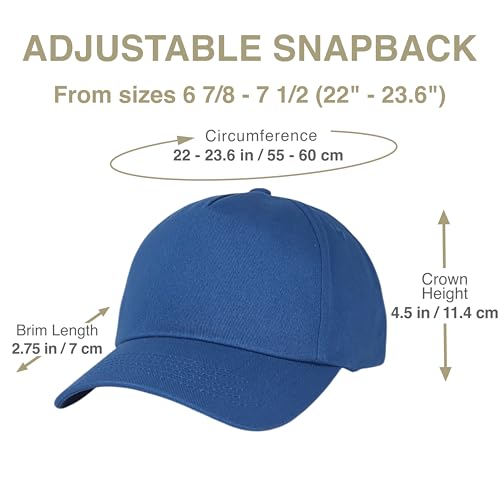 E BY ELIDAN A-Frame Trucker Hat, 5-Panel Blank Snapback - color: Royal Blue