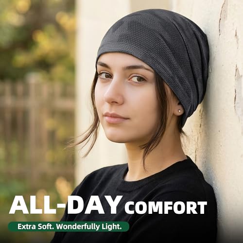 3 Pack Breathable Cooling Skull Cap Sweat Wicking Beanie for Cycling Running Helmet Liner Cap Under Hard Hat - color: Camo Black+camo Black+camo Gray