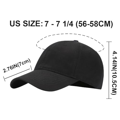 Hats for Men Classic Adjustable Strapback Cotton Dad Hats Baseball Caps for Men and Women - color: Black