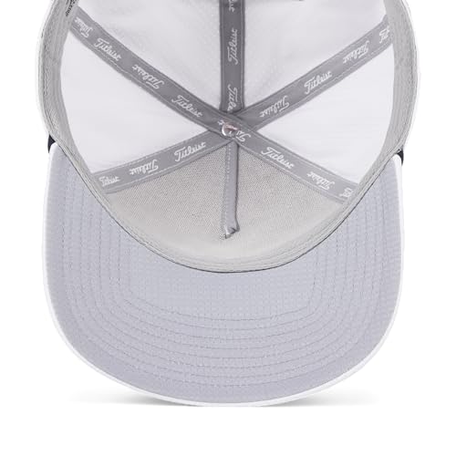 Titleist Men's Tour Performance Mesh Golf Hat - color: White/Navy/Red