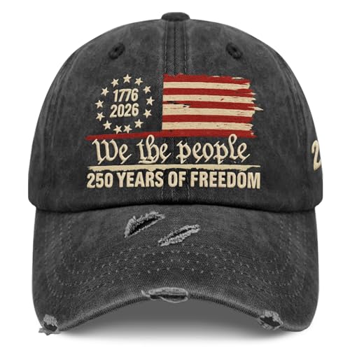 U.S. 250th Anniversary 250 Years Freedoms 1776-2026 Baseball Hats Funny - color: U.s. 250th Anniversary 250 Years Freedoms 1776-20261