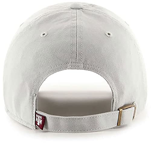 47 Texas A&M Aggies Mens Womens Clean Up Adjustable Strapback Gray Team Color Logo Hat