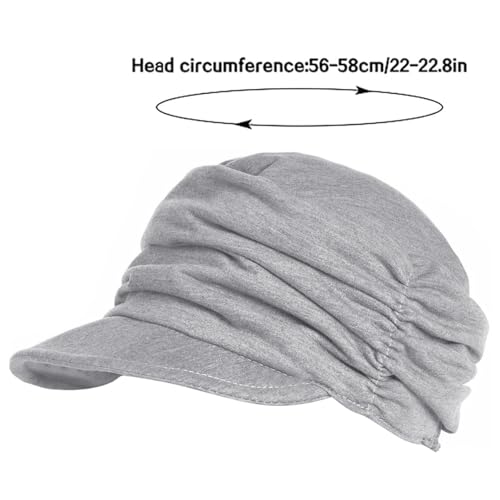XYIYI Women Cancer Headwear Soft Chemo Beanie Baseball Cap - color: Light Gray