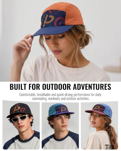 CLAPE Baseball Cap for Men, Water-Resistant Quick Dry 5 Panel Hat for Large Head - color: Bssc2513-aquablue