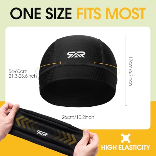 Breathable 3D Mesh Skull Cap Men Women Cooling Helmet Liner 3 Packs