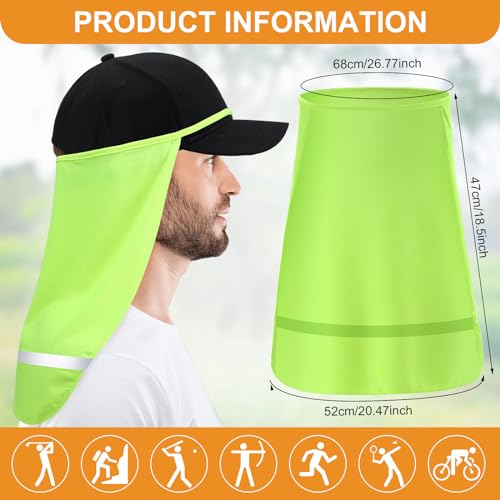 Janmercy 6 Pcs UV Sun Protection Neck for Men Reflective Neck Shade Multifunctional 2 in 1 Face Covering for Outdoor Sports - color: Vivid Color