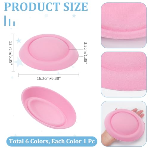 NBEADS 6 Pcs 6 Colors Fascinator Hat Base, 6.38×5.39 Inch Millinery Hat Making Supplies Felt Hat Blanks for DIY Hat Making