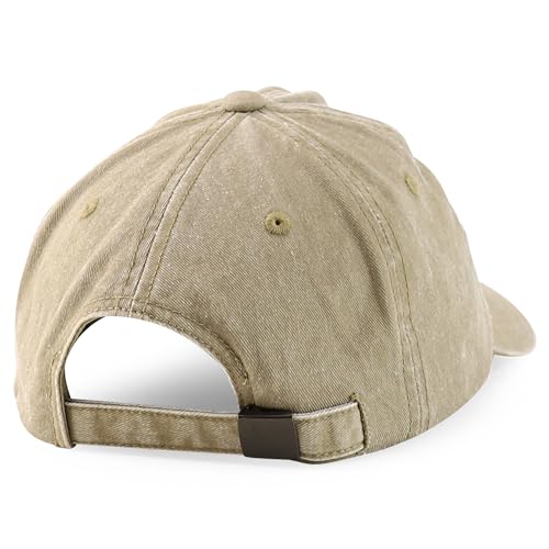 Armycrew XXL Oversize 4 Inch Long Bill Pigment Dyed Baseball Cap - color: Khaki, size: XX-Large