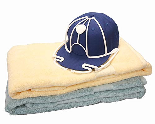 Perfect Curve Cap Washer - Hat and Visor Cleaning Rack. for Hats with Flat and Curved Brims. Made in USA. - color: White