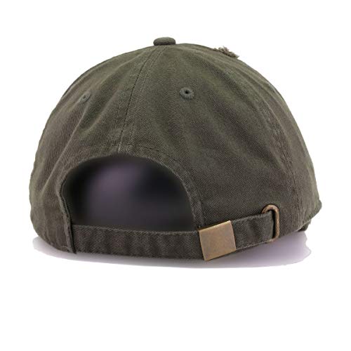 Blue Buck Deer Vintage Baseball Cap Embroidered Cotton Adjustable Distressed Dad Hat - color: Olive