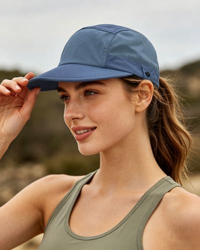 CLAPE Snapback 5 Panel Hat for Men Flat Bill Funny Trucker Hats Running - color: Wbqsg1-blue