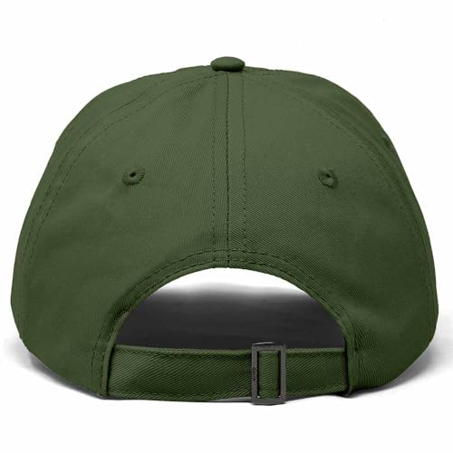 Hand Drawn Heart Hat Womens Embroidered Baseball Cap - color: Olive