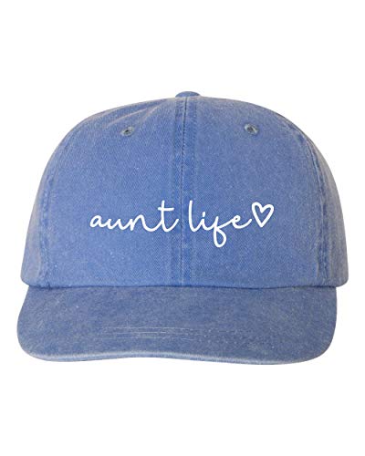 Aunt Life Script Heart Dad Hat Baseball Cap Adjustable New - color: Royal Pigment