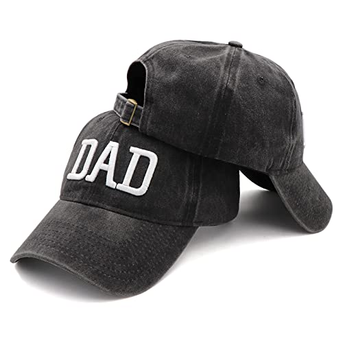 Mom and Dad Hats Fathers Day Mom Dad Gifts Hat Embroidered Adjustable Baseball Caps New Parents Gifts for Couples - color: Red Mom Hat and Black Dad Hat