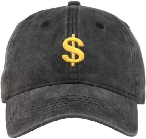 TSSGBL Vintage Cotton Washed Baseball Cap S to XXL Unstructured Low Profile Adjustable Distressed Dad Hat for Men Women - color: Black-$, size: Medium-Large