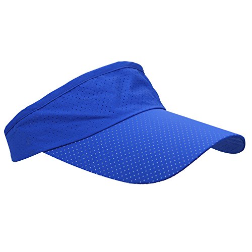 Mens Summer Quick-Dry Run Long Brim Empty Top Baseball Tennis Sun Hat Cap Visor - color: Royal Blue