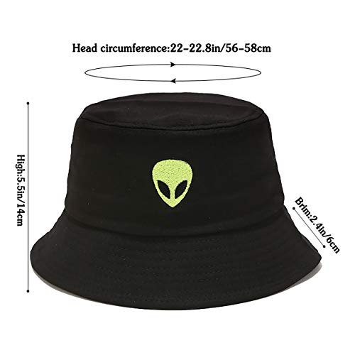 Unisex Bucket Hat Summer UPF 50+ Sun Protection Outdoor Beach Fishing Travel Hiking Hat - color: Alien